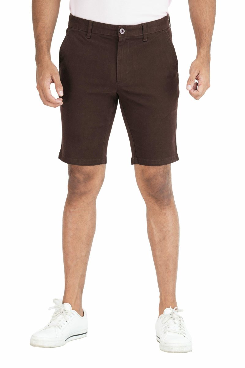 Men's Slim Fit Chino Short - Chocolate 6 - Image 2