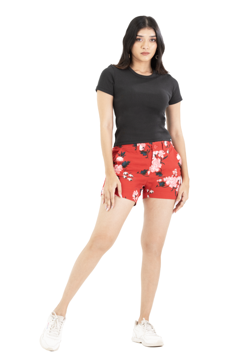 Women's Chino Short - Red 12