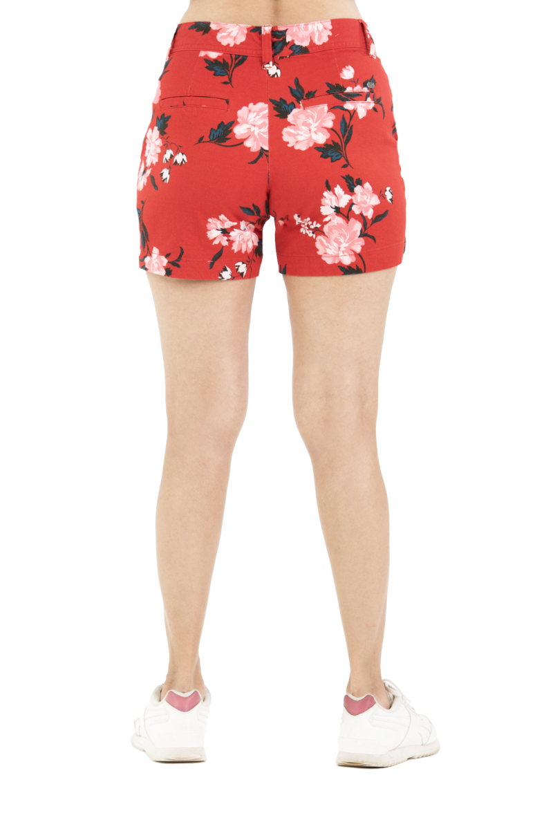 Women's Chino Short - Red 12 - Image 3