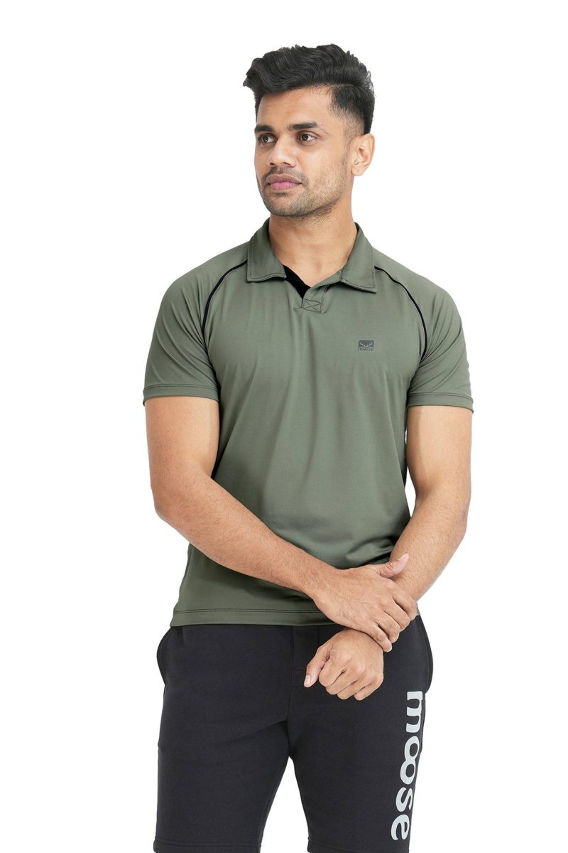 Sport Polo T- Shirt - Muted Brown - Image 2