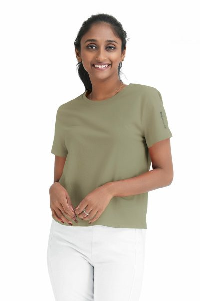 Women's Crew Neck T-Shirt - Taupe Grey