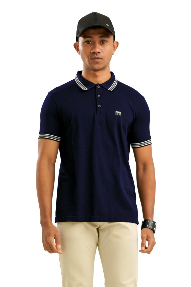 Moose Men's Solid Seamless Polo T-Shirt - Campanula - Image 2