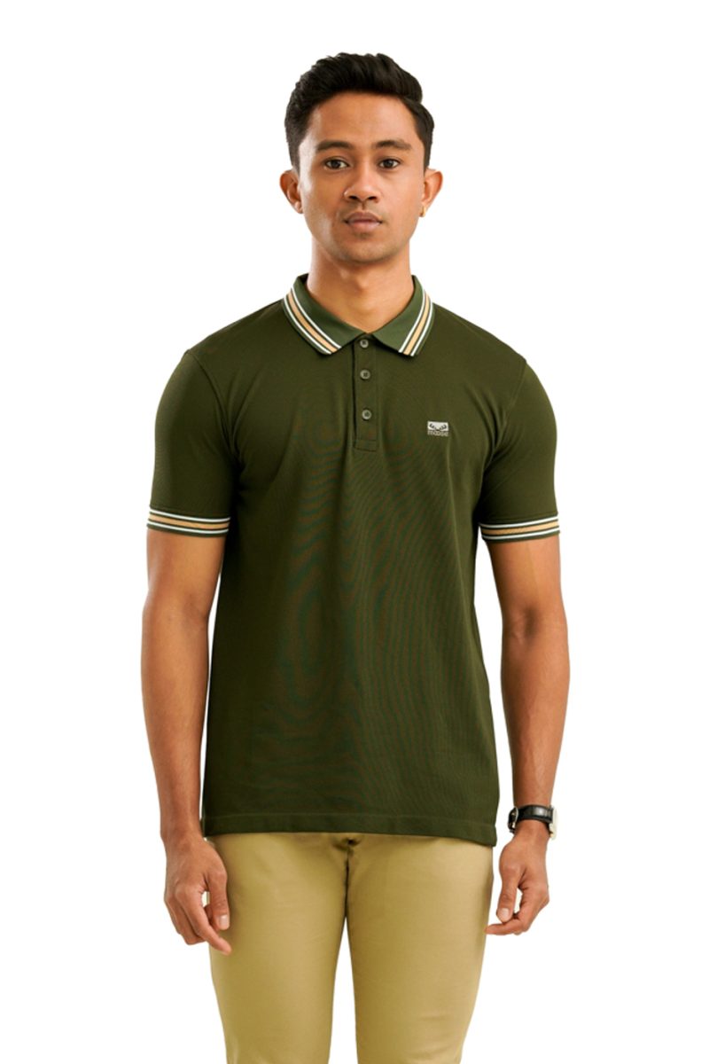 Moose Men's Solid Seamless Polo T-Shirt - Vineyard Green - Image 2