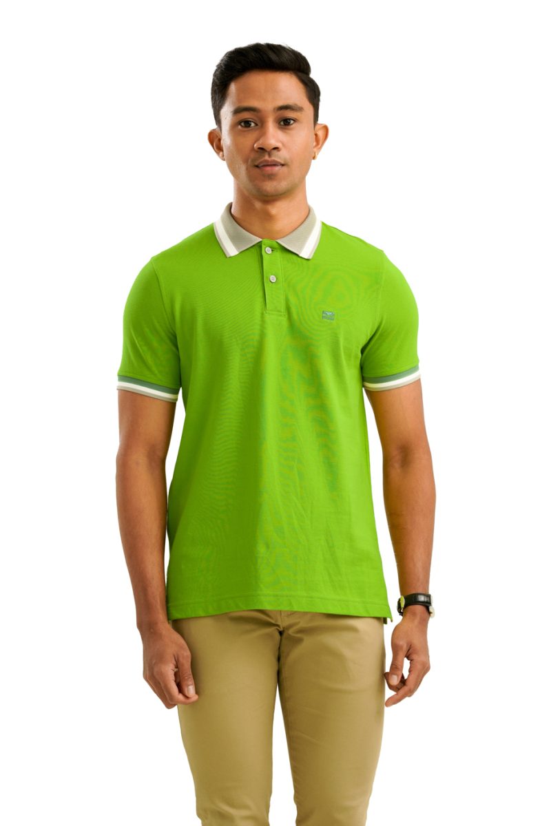 Moose Men's Assorted Polo T-Shirt - Apple Green - Image 2