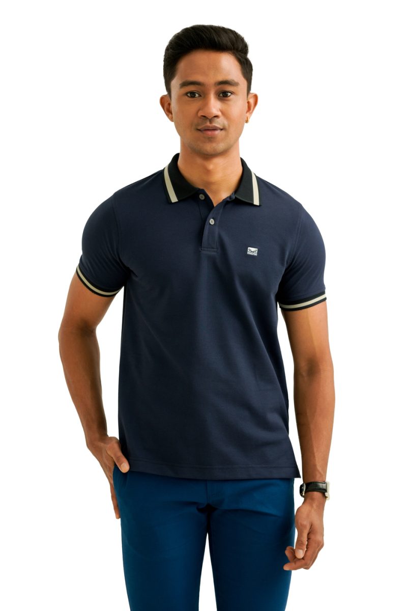 Moose Men's Assorted Polo T-Shirt - Dark Navy - Image 2
