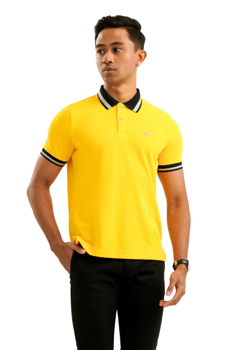 Moose Men's Assorted Polo T-Shirt - Golden Yellow - Image 2
