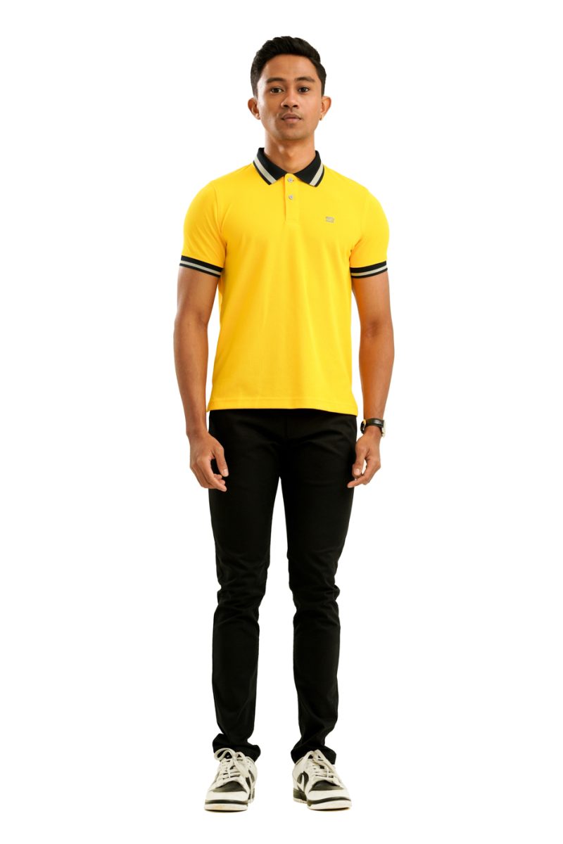 Moose Men's Assorted Polo T-Shirt - Golden Yellow