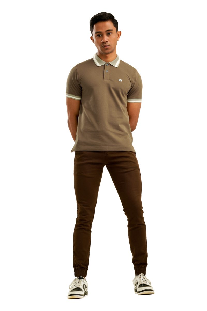Moose Men's Assorted Polo T-Shirt - Mocha