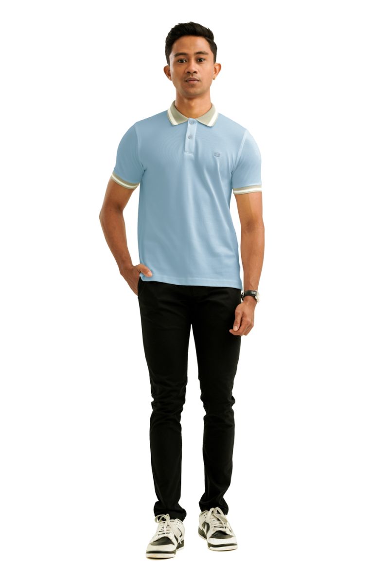 Moose Men's Assorted Polo T-Shirt - Powder Blue