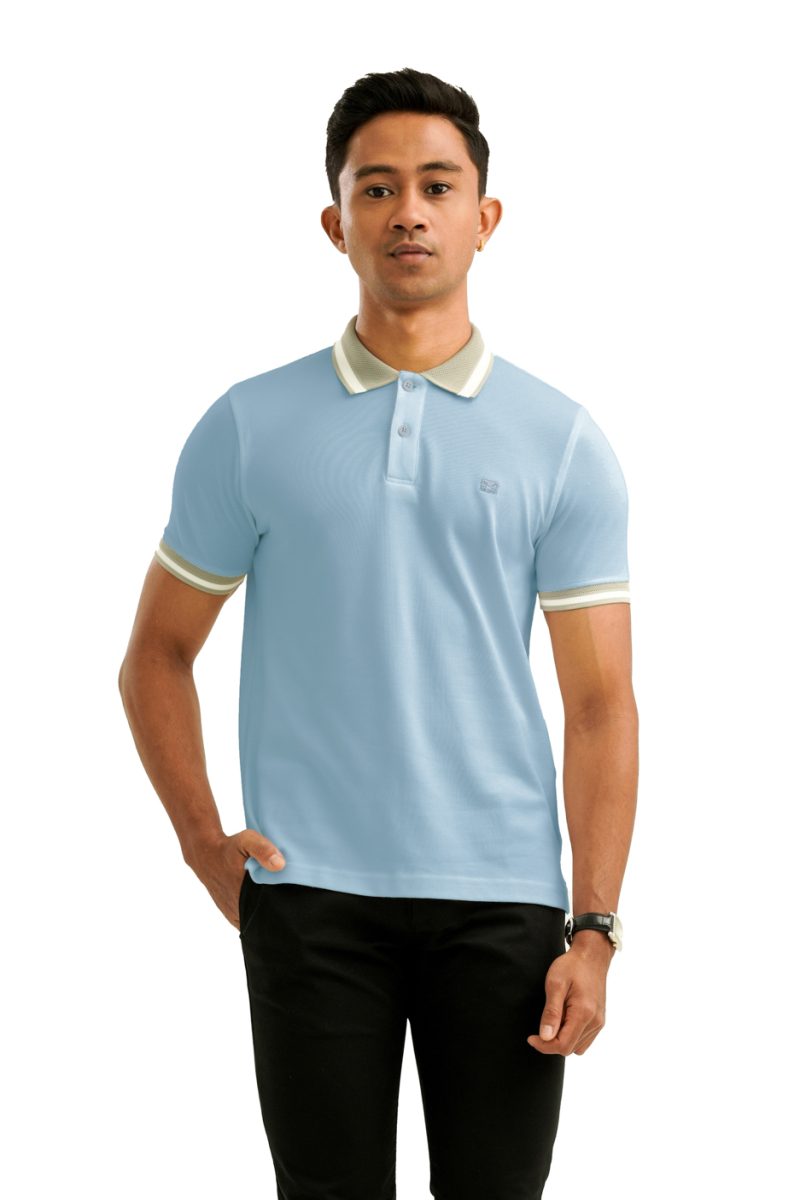 Moose Men's Assorted Polo T-Shirt - Powder Blue - Image 2