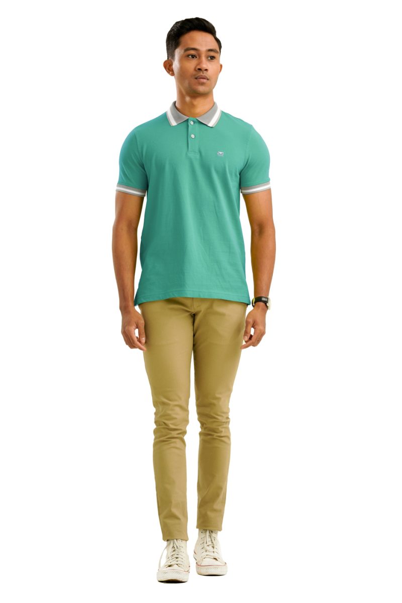 Moose Men's Assorted Polo T-Shirt - Turquoise