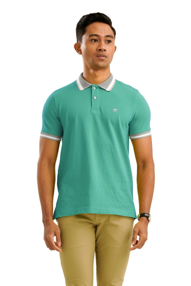 Moose Men's Assorted Polo T-Shirt - Turquoise - Image 2