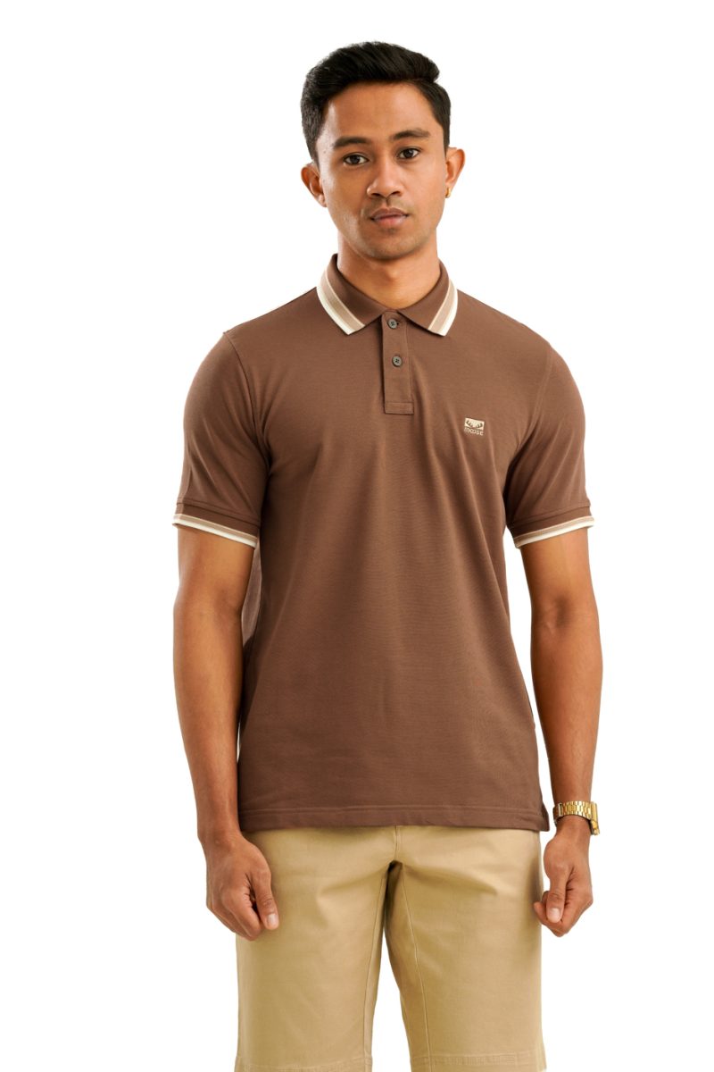 Moose Men's Terry Polo T-Shirt - Cocoa - Image 2