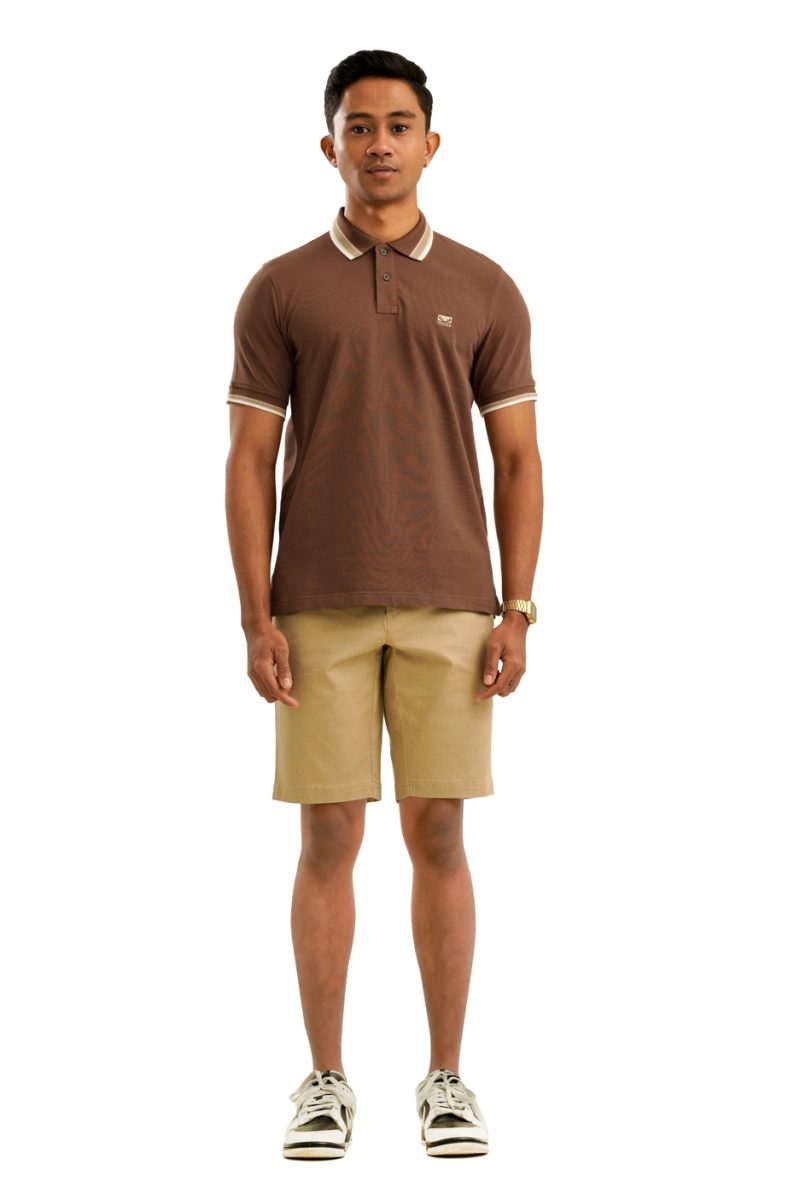 Moose Men's Terry Polo T-Shirt - Cocoa