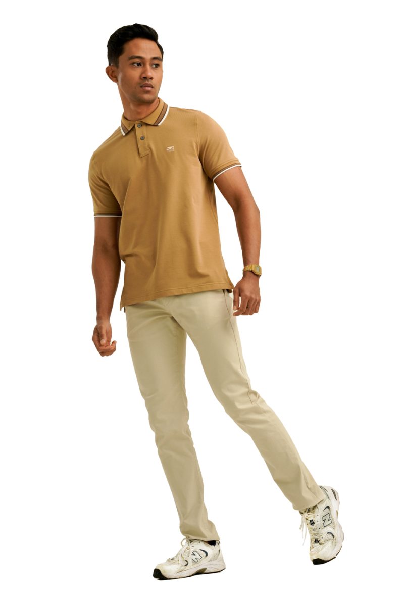 Moose Men's Terry Polo T-Shirt - Wheat