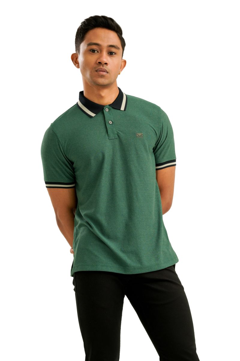 Moose Men's Jacquard Polo T-Shirt - Green Spruce - Image 2