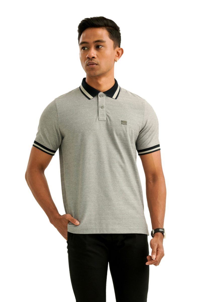 Moose Men's Jacquard Polo T-Shirt - London Fog - Image 2