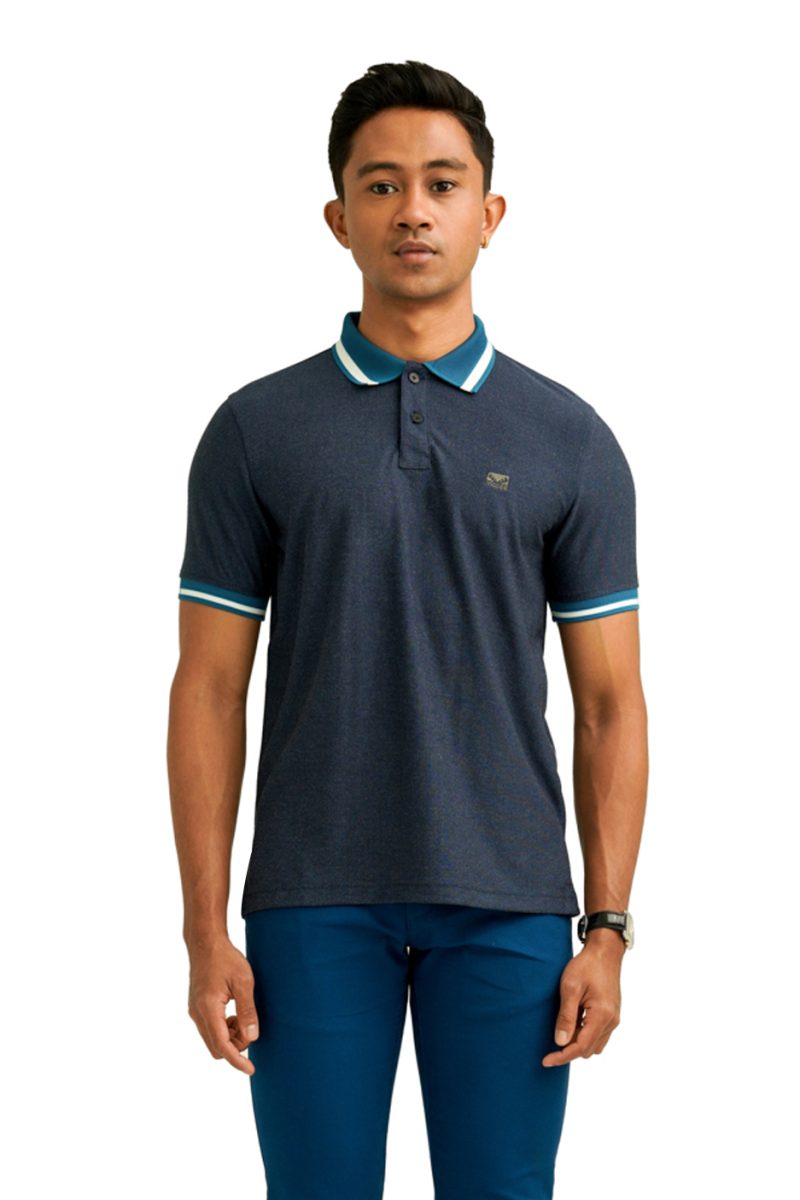 Moose Men's Jacquard Polo T-Shirt - Provence - Image 2