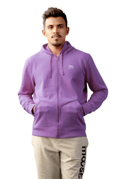 Men's Zip Up Hoodie - Violet Tulle
