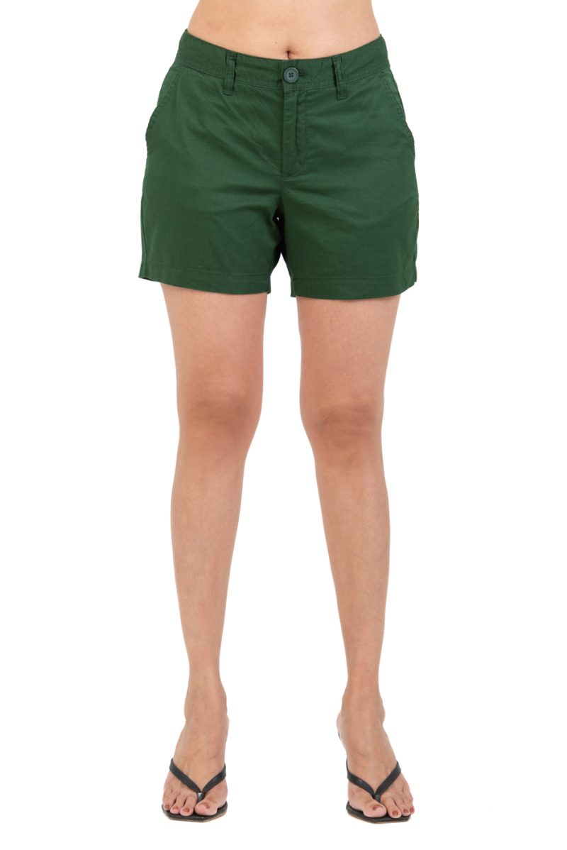 Women's Chino Short - Forest Green 1 - Image 2