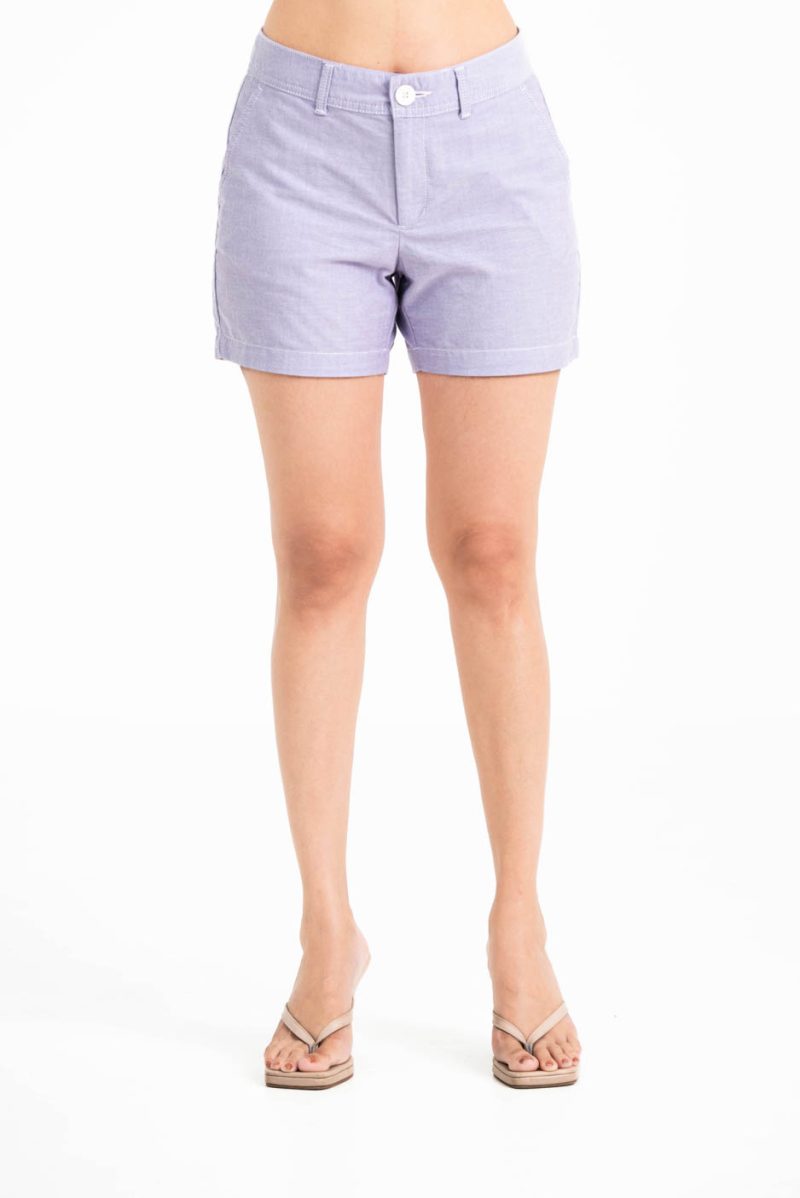 Women's Chino Short - Purple Chambry 1 - Image 2