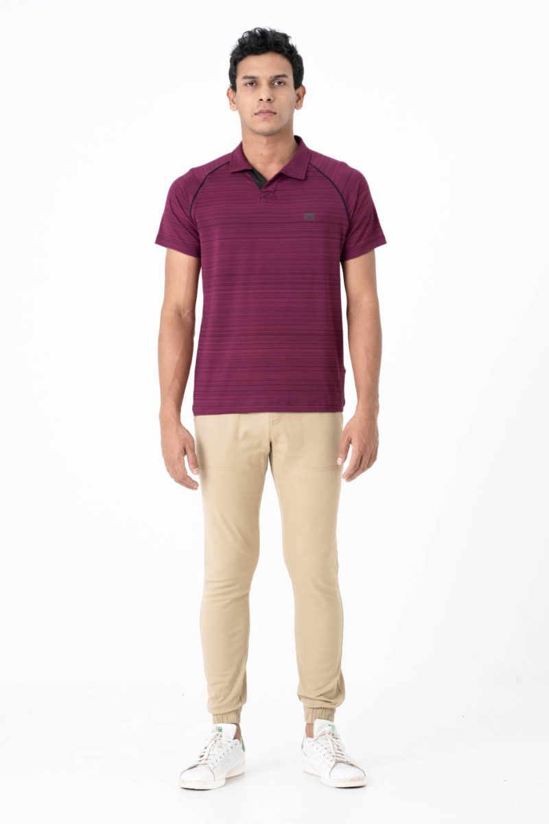 Sport Polo T- Shirt - Magenta Heather