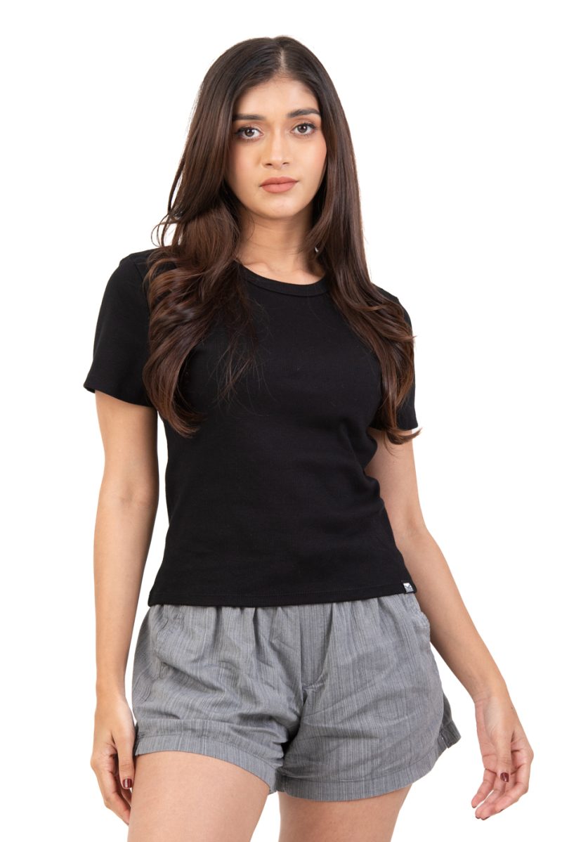 Women's Slim Fit T-Shirt - Jet Black