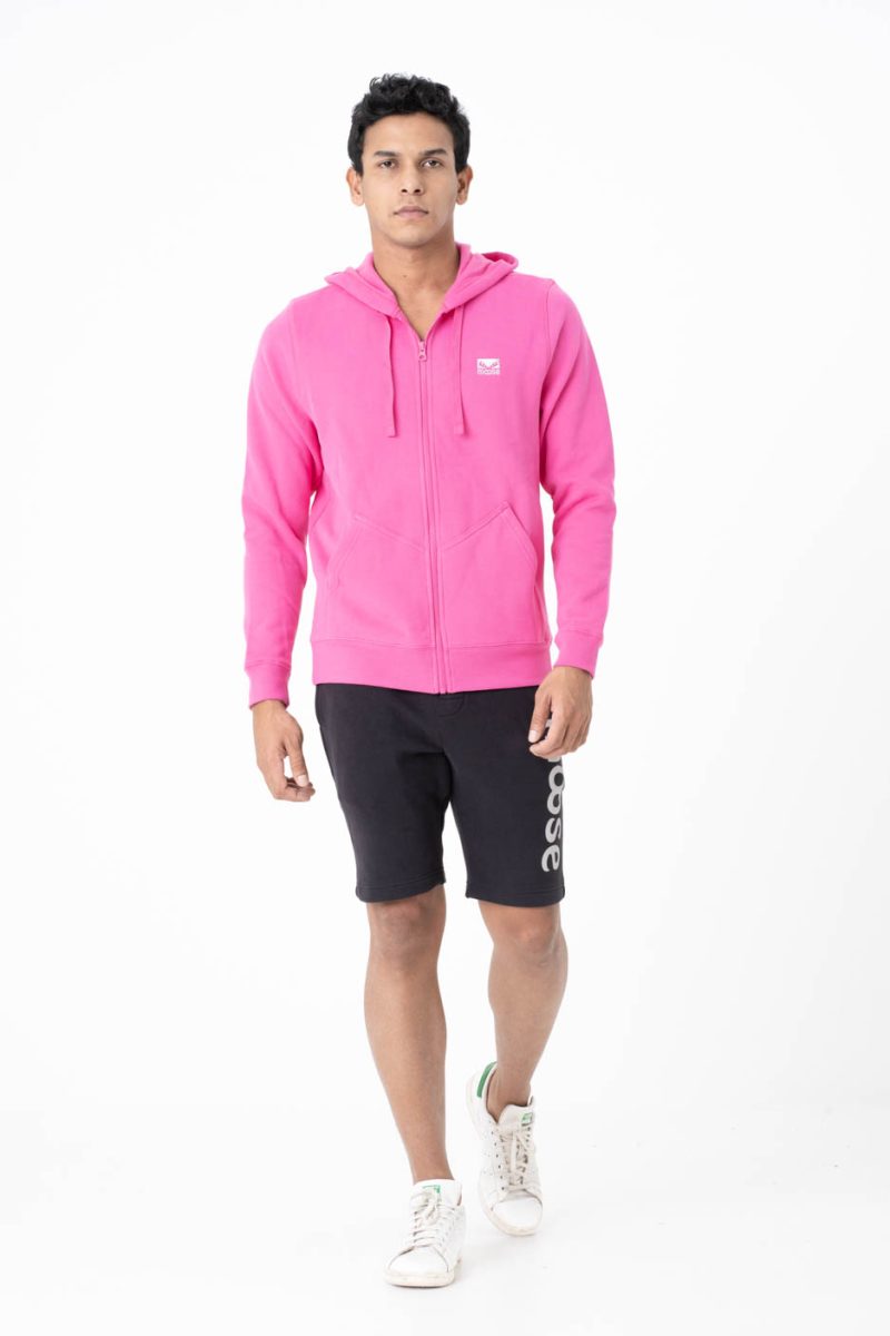 Men's Zip Up Hoodie - Rose Bloom - Image 2