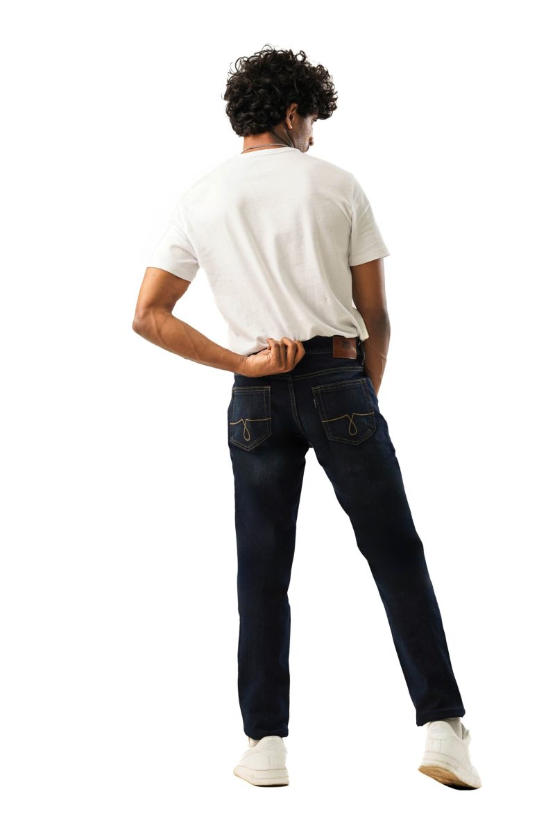 Men's Slim Fit Jeans - Dark Indigo - Image 4