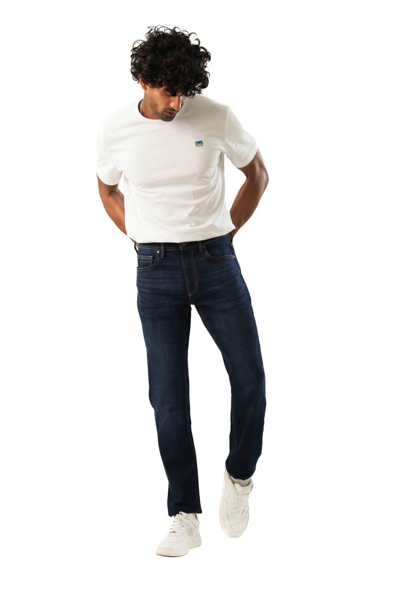 Men's Slim Fit Jeans - Dark Indigo - Image 3