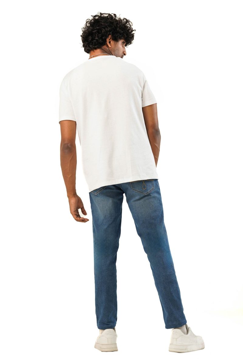 Men's Slim Fit Jeans - Light Indigo - Image 4