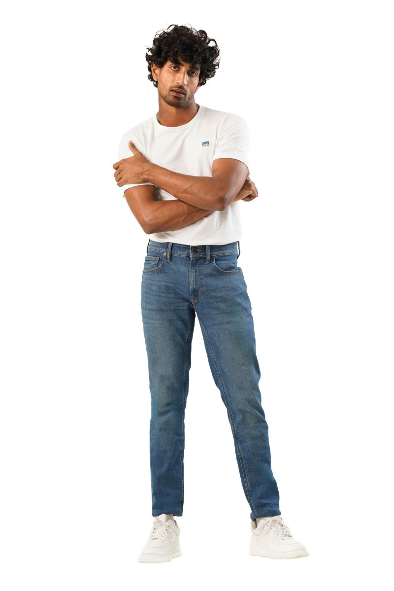 Men's Slim Fit Jeans - Light Indigo - Image 3