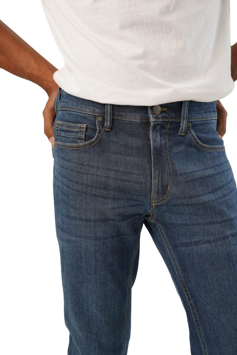 Men's Slim Fit Jeans - Mid Indigo - Image 4