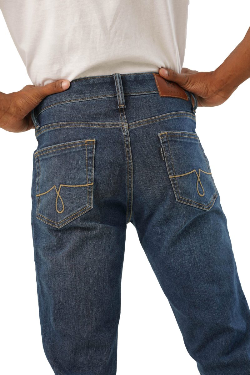 Men's Slim Fit Jeans - Mid Indigo - Image 5