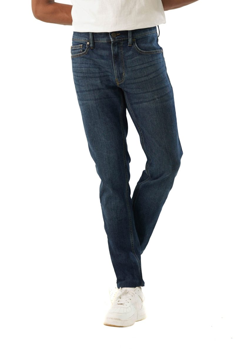 Men's Slim Fit Jeans - Mid Indigo - Image 2