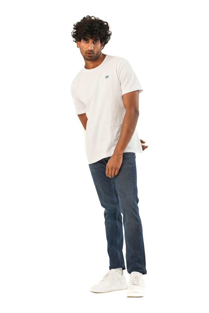 Men's Slim Fit Jeans - Mid Indigo - Image 3