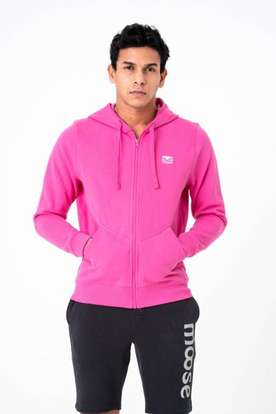 Men's Zip Up Hoodie - Very Berry