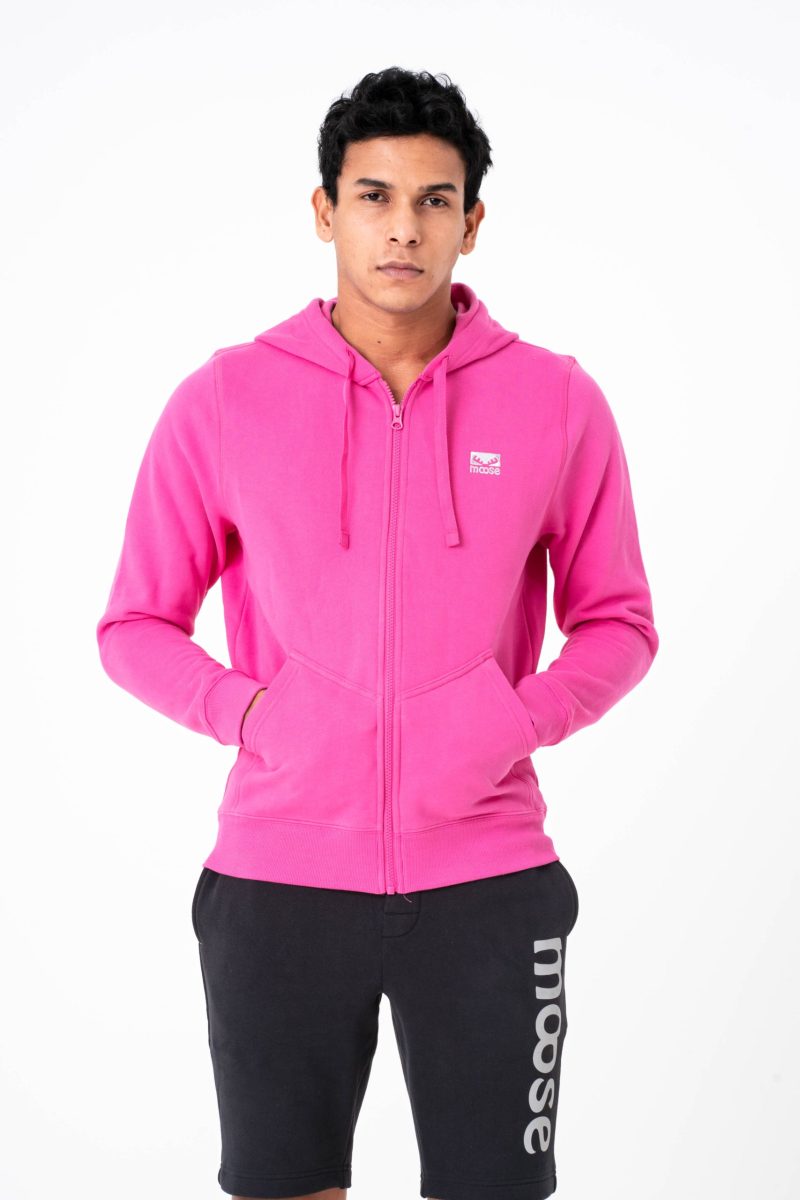 Men's Zip Up Hoodie - Very Berry