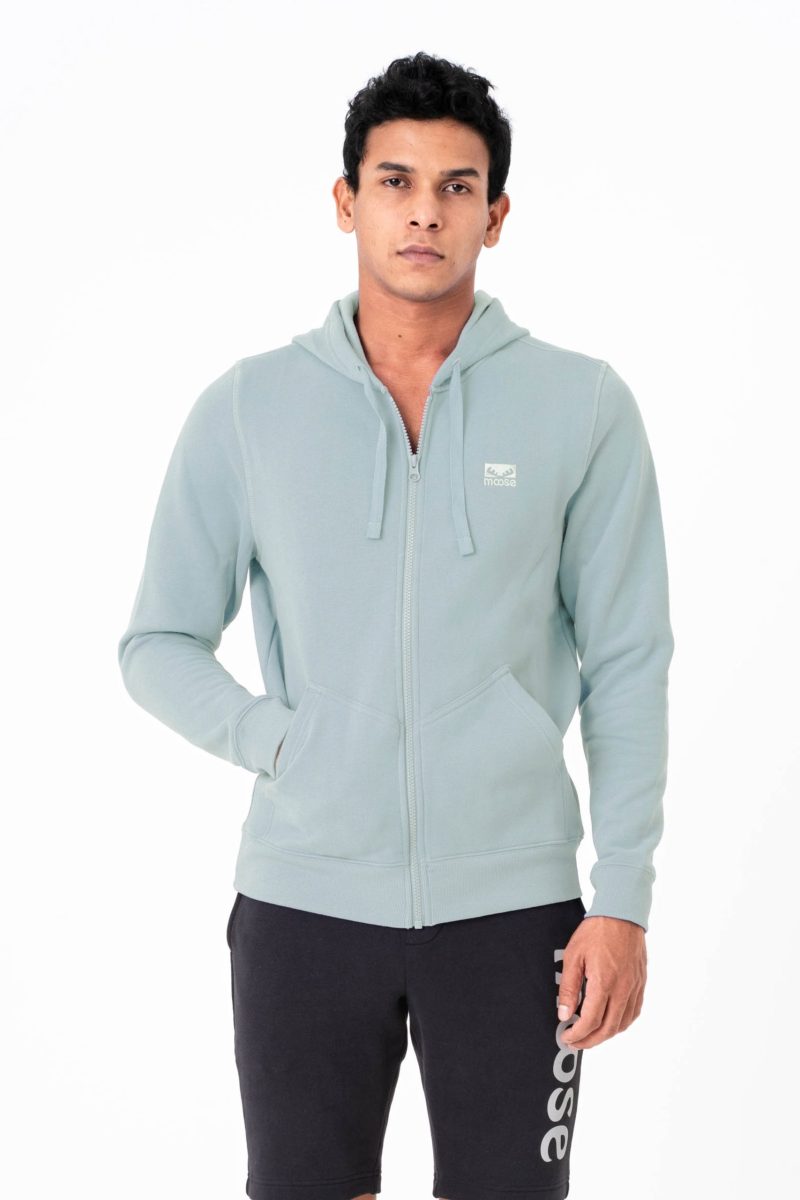 Men's Zip Up Hoodie - Whispering Gray