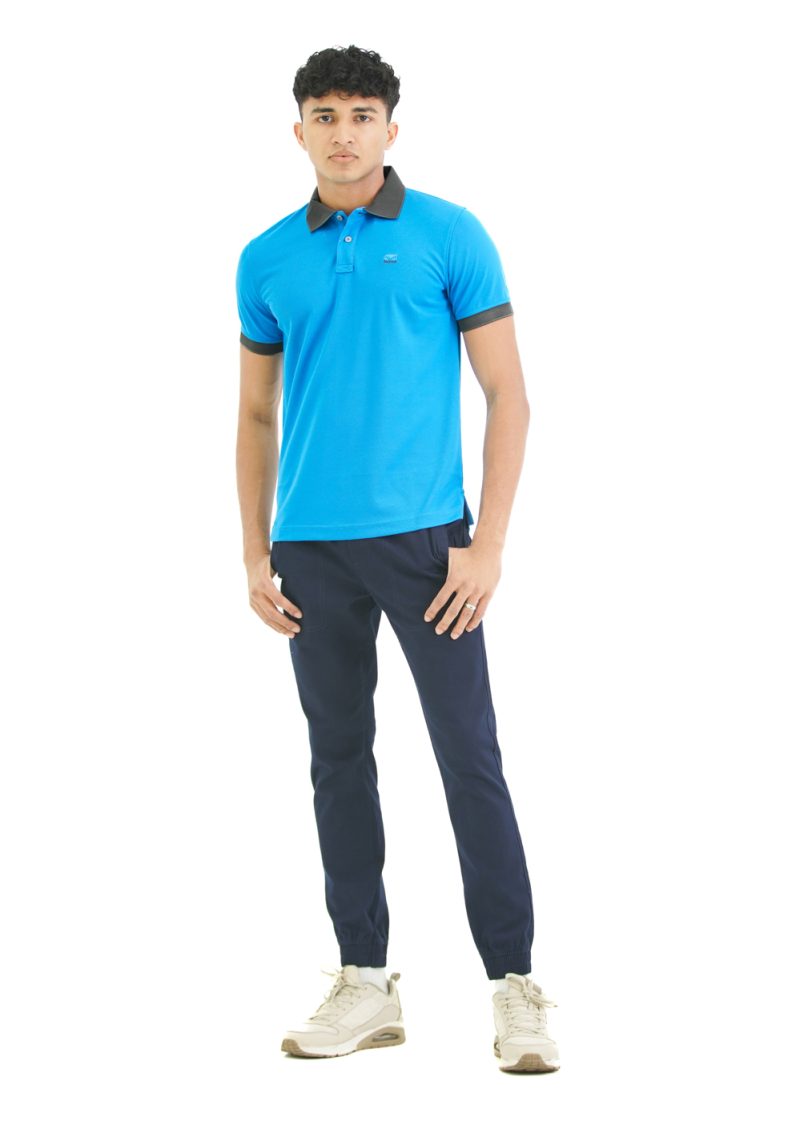 Moose Men's Solid Assorted Polo T-Shirt - Palace Blue