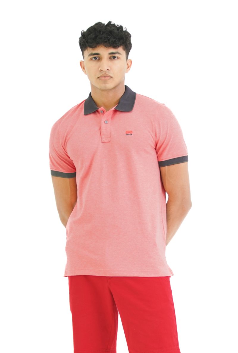 Moose Men's Solid Assorted Polo T-Shirt - Rose Wood - Image 2