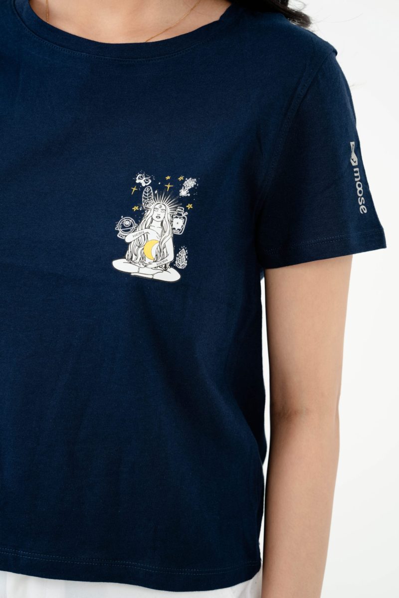 Mystic Magic Printed Crew Neck T-shirt - A38 Ultramarine - Image 3