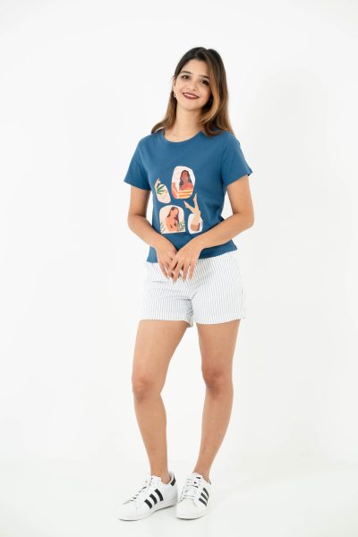 Women's Chino Short - White Stripe 13