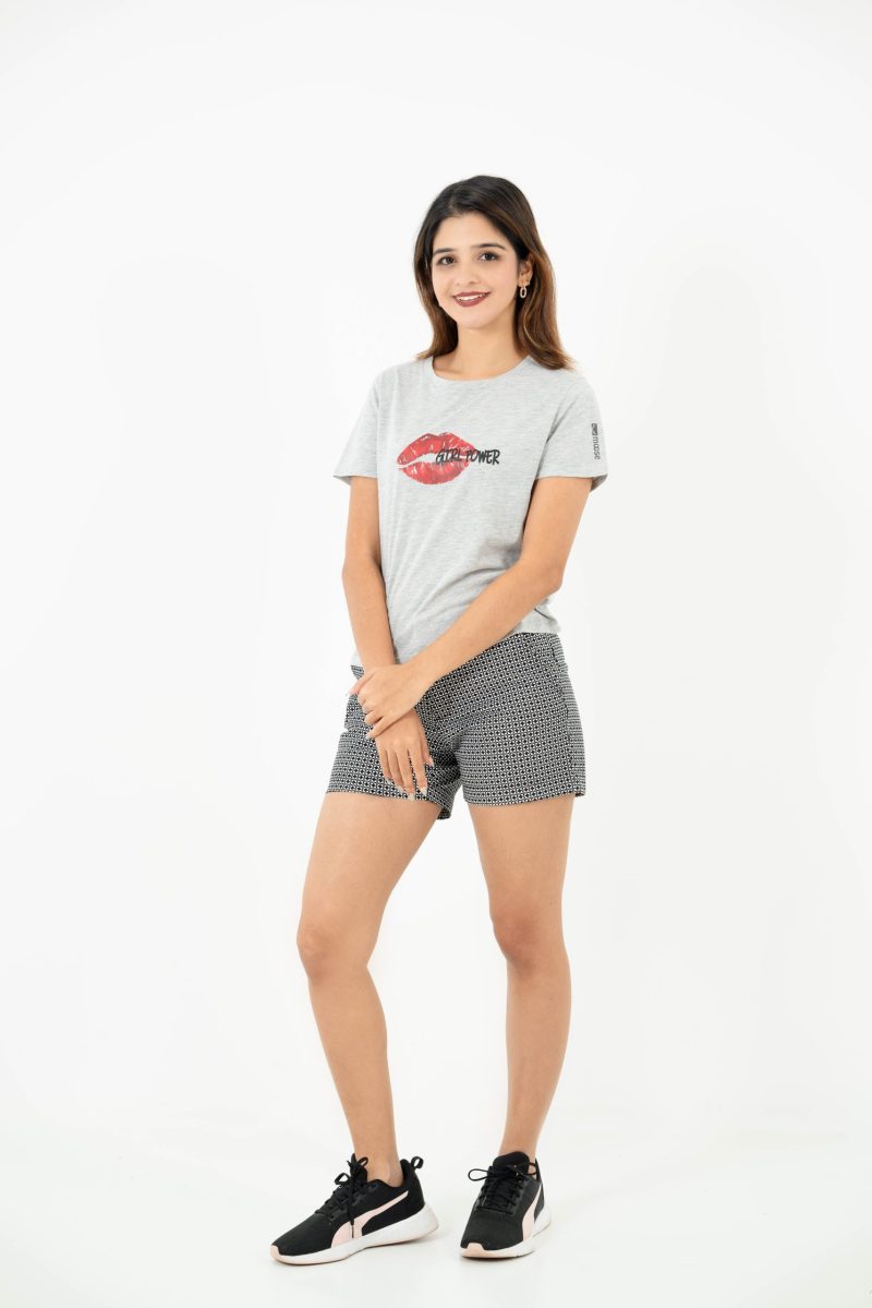 Women's Chino Short - Black Print 20