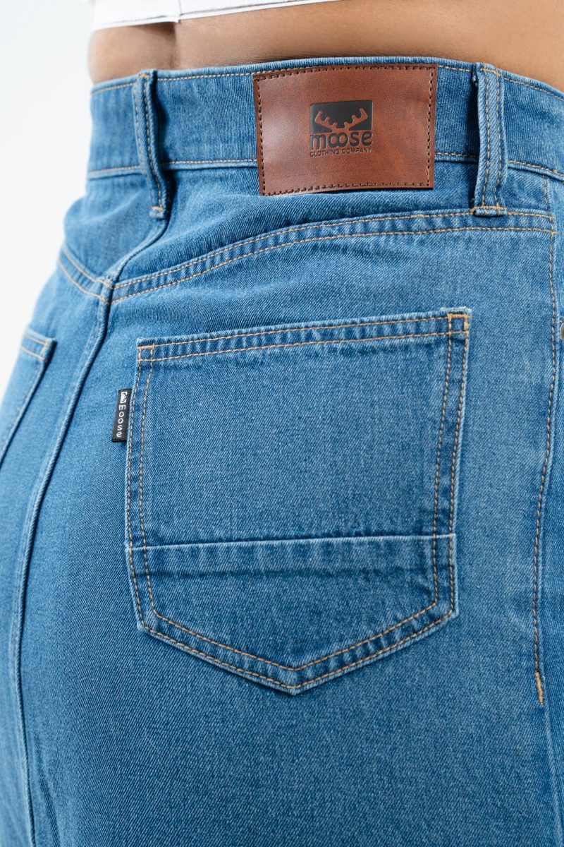 Women's Denim Skirt - Indigo - Image 4