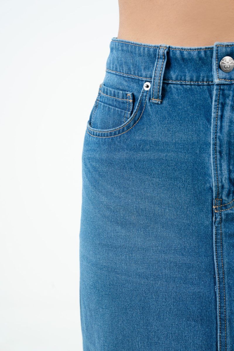 Women's Denim Skirt - Indigo - Image 6