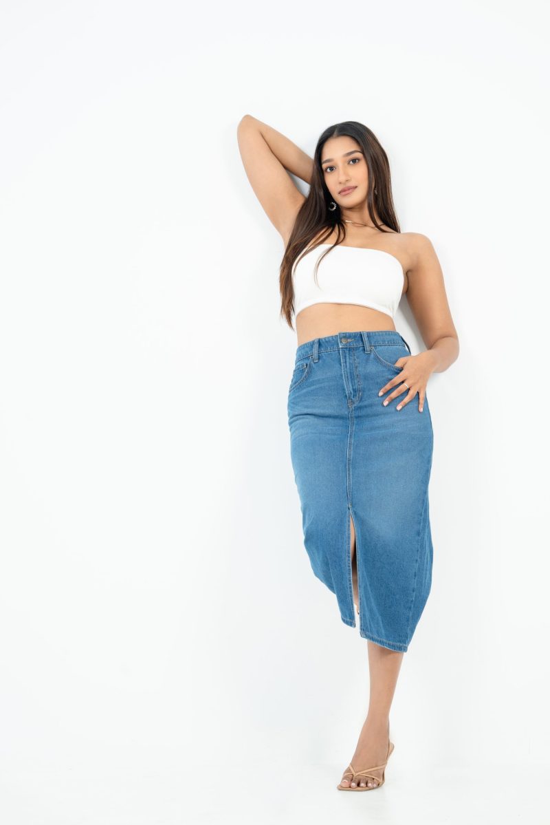 Women's Denim Skirt - Indigo