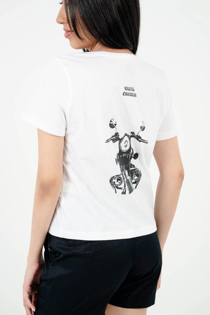 Retro Revival Printed Crew Neck T-shirt - A61 Brilliant White