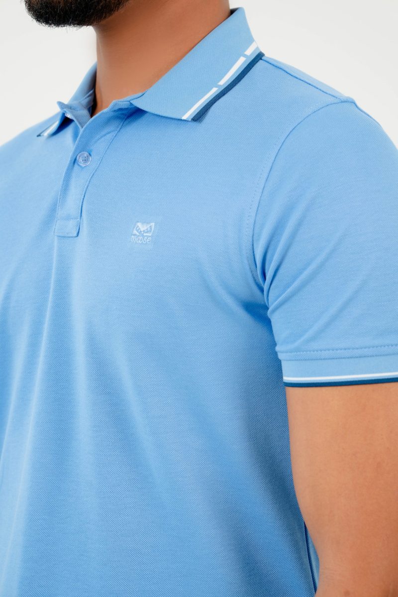 Moose Men's Subtle Polo T-shirt - Cornflower Blue - Image 4