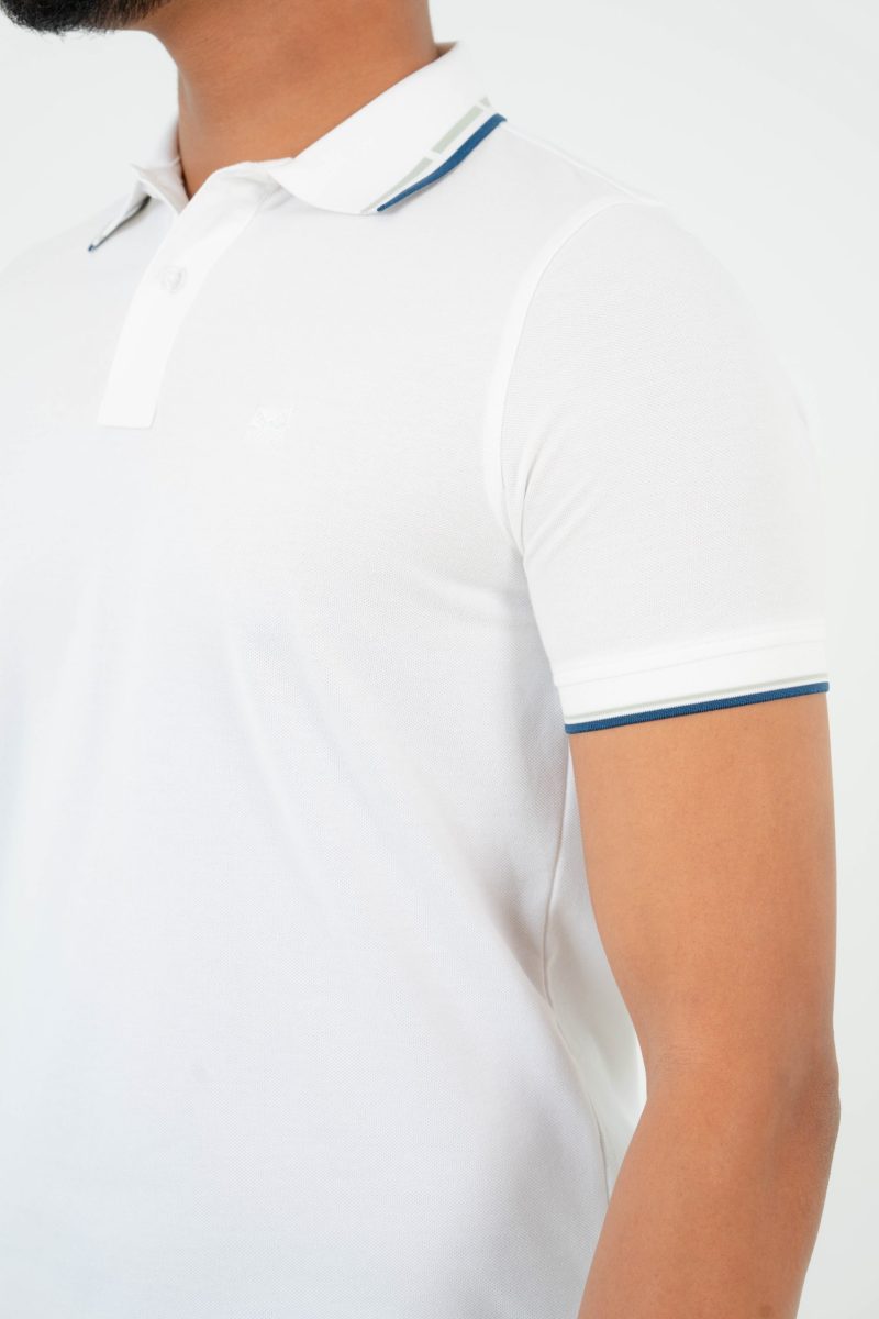 Moose Men's Subtle Polo T-shirt - White - Image 3